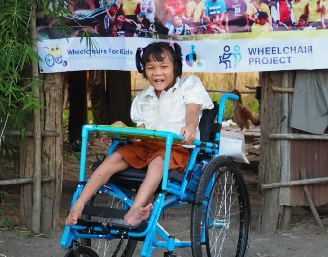 Eh - 14 year old with cerebral palsy in her wheelchair